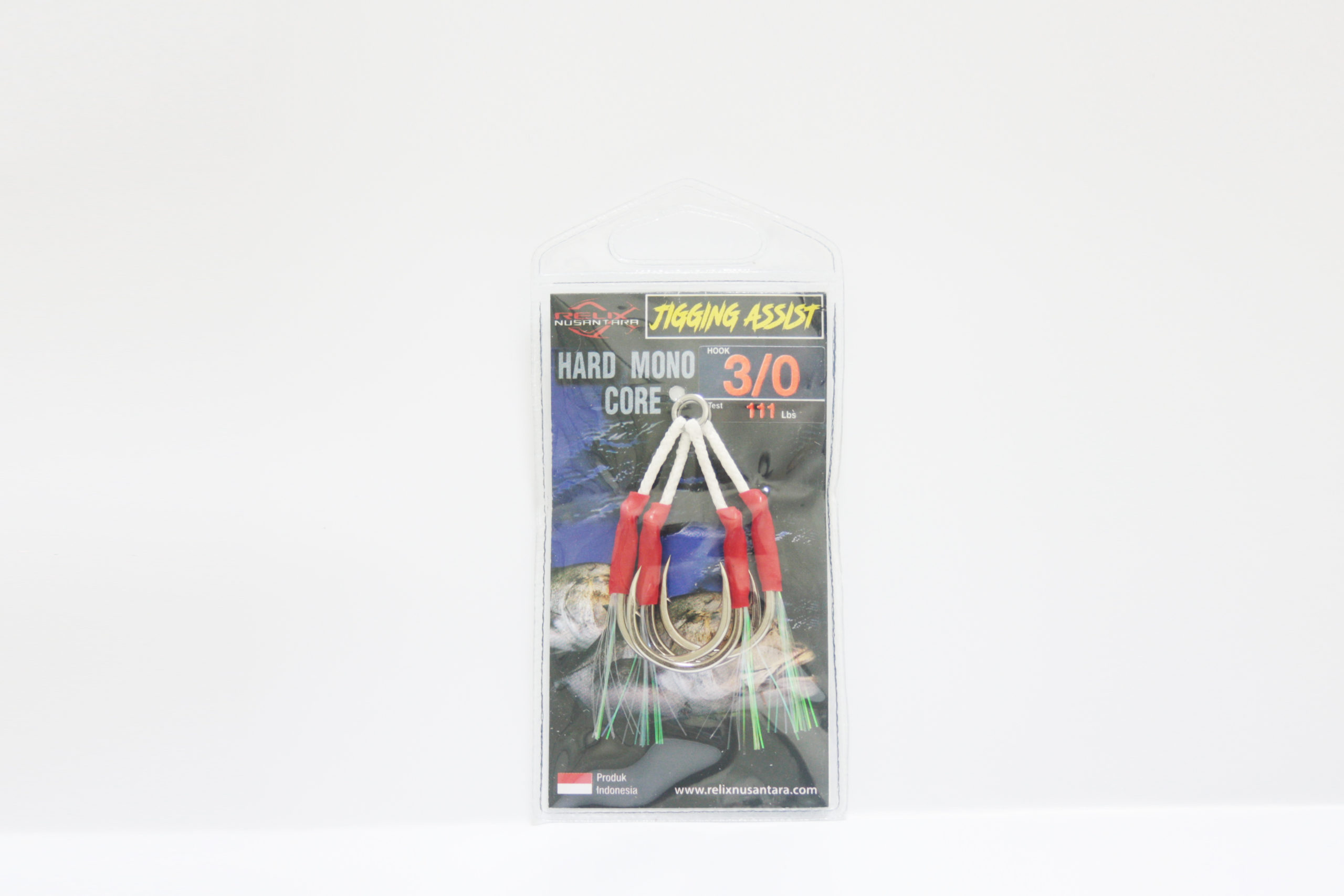 JIGGING ASSIST DOUBLE WITH TINSEL, HARD MONO CORE - Gambar 3